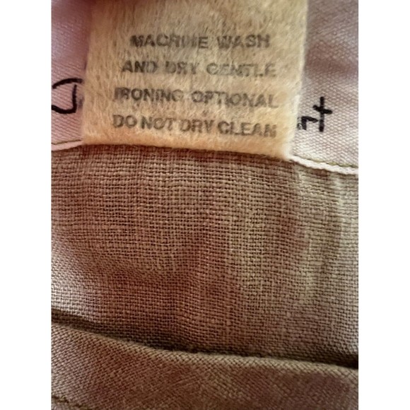 FLAX Short Sleeve Pleat Dress 100% Linen w/Pockets‎ Long Women’s Small - Picture 7 of 8